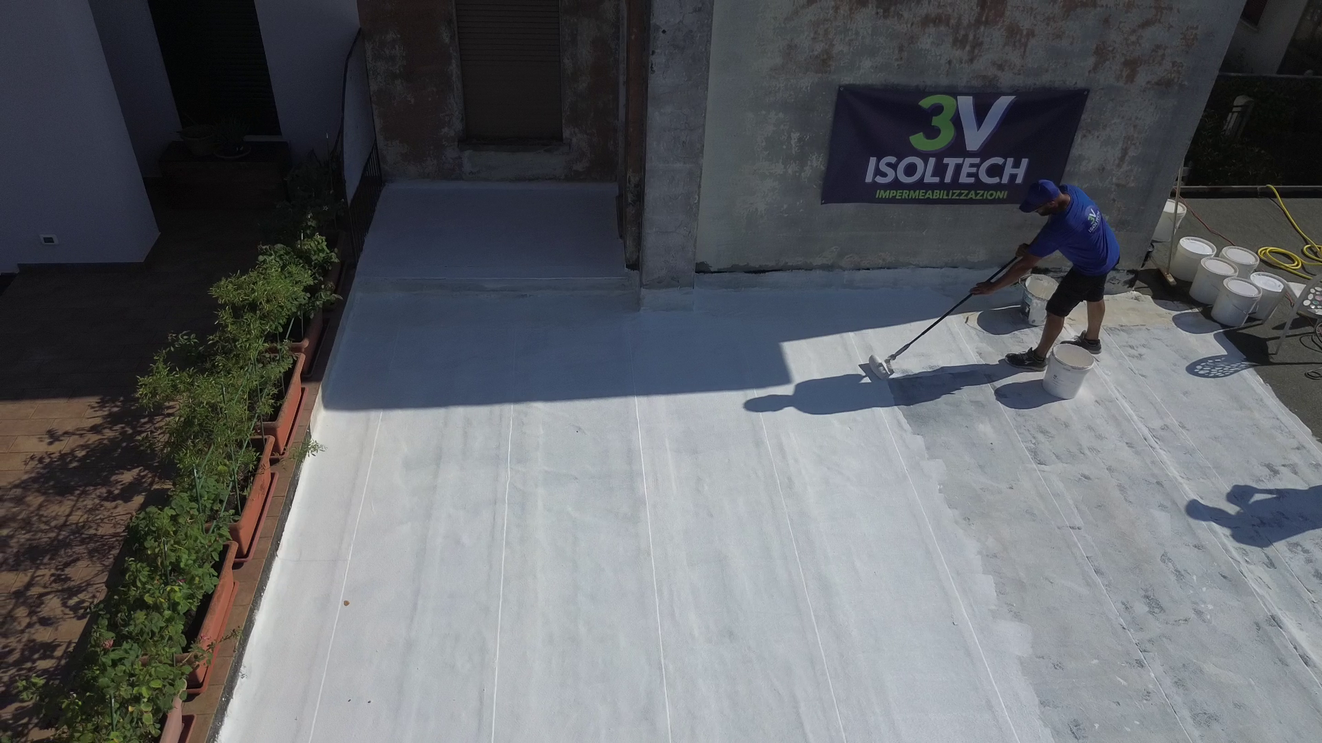 Impermeabilizzazione con resina a freddo a rullo